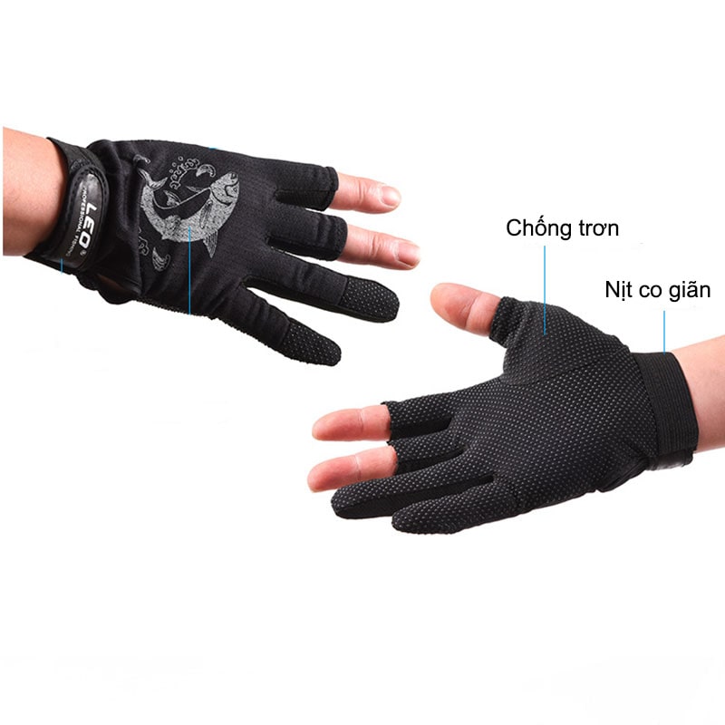 Gang Tay Câu Cá Chống Trơn, Thấm Mồ Hôi LEO - Ảnh 3