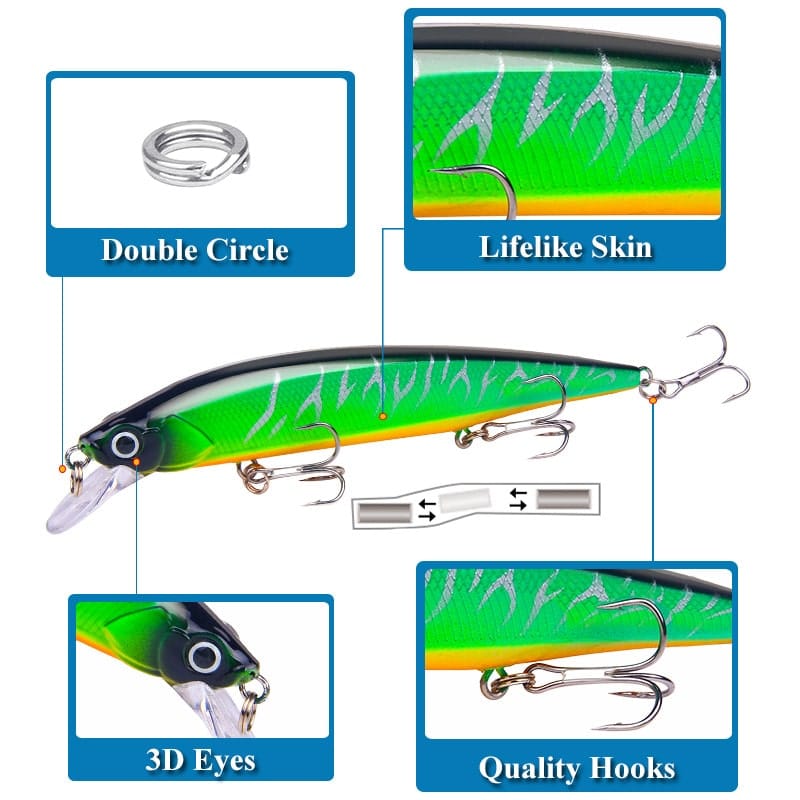 Mồi Cá Giả Câu Biển Pesca Minnow - Ảnh 3