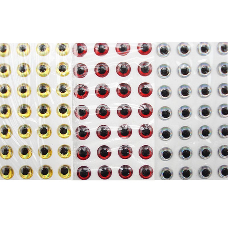 100 Mắt Cá 3D Làm Mồi Lure Đường Kính 5mm