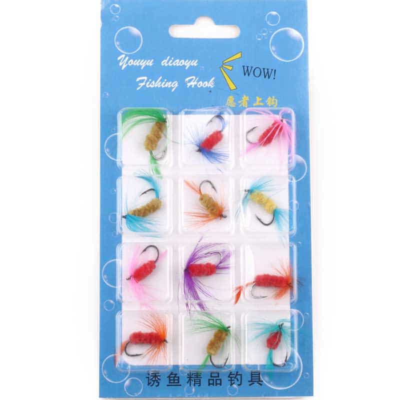 Set 12 Mồi Muỗi Câu Cá Rô Phi, Mương, Thểu