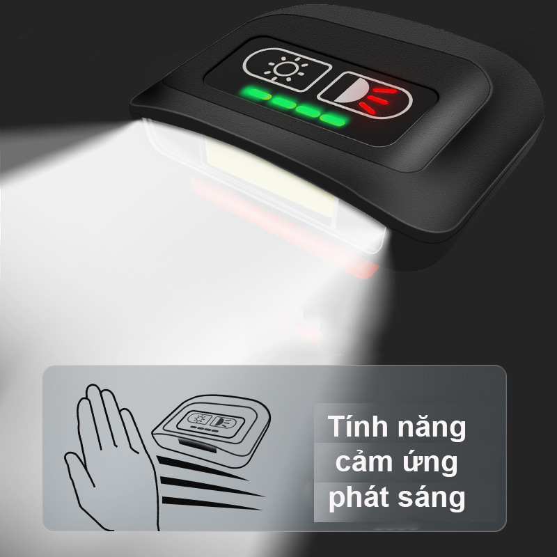 Đèn kẹp mũ nón đội đầu siêu sáng có thể xạc lại - Ảnh 3