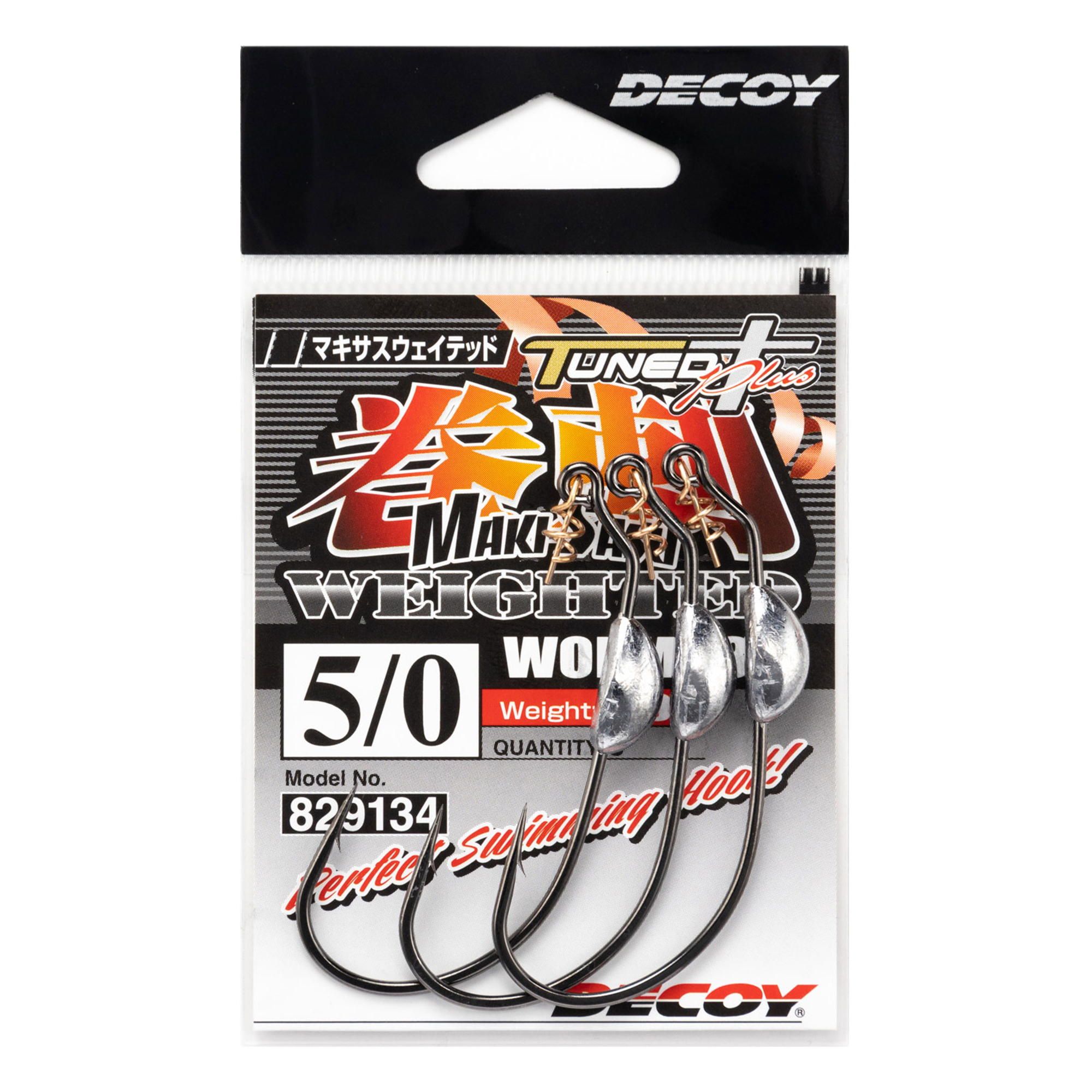 Lưỡi Móc Mồi Mềm Decoy Worm 130 Maki Sasu Weighted Hook