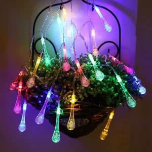 Dây Đèn LED Giọt Nước Pha Lê Nhiều Màu