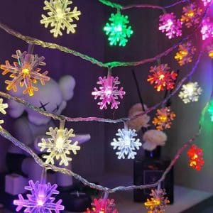 Dây Đèn LED Bông Tuyết Nhiều Màu
