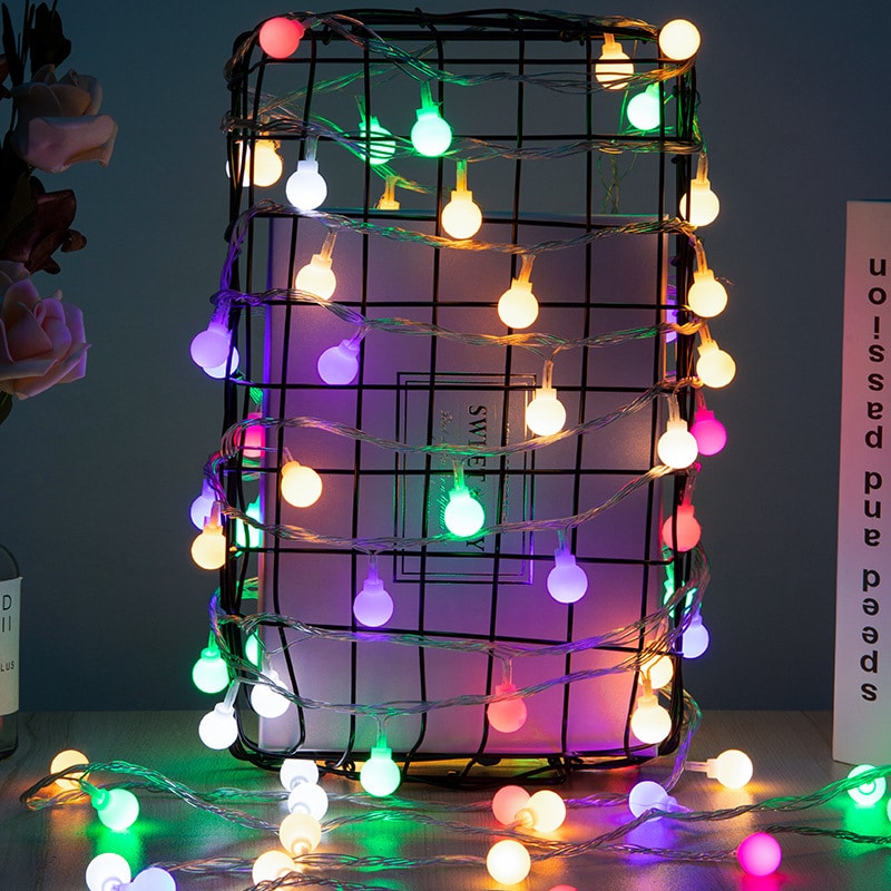 Dây Đèn LED Quả Cầu Nhiều Màu